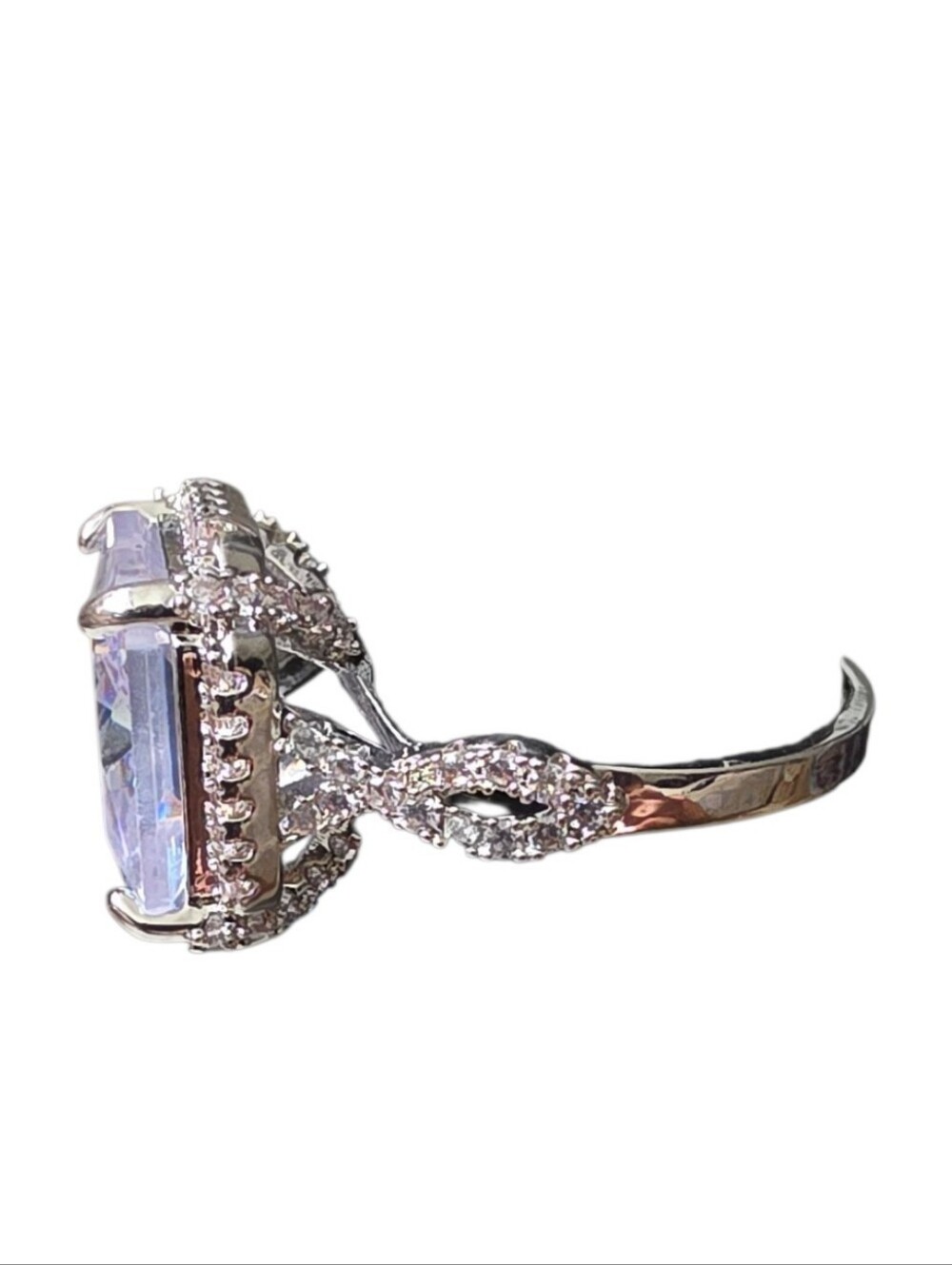 Sterling Silver Halo Cocktail Ring - Picture 2 of 5